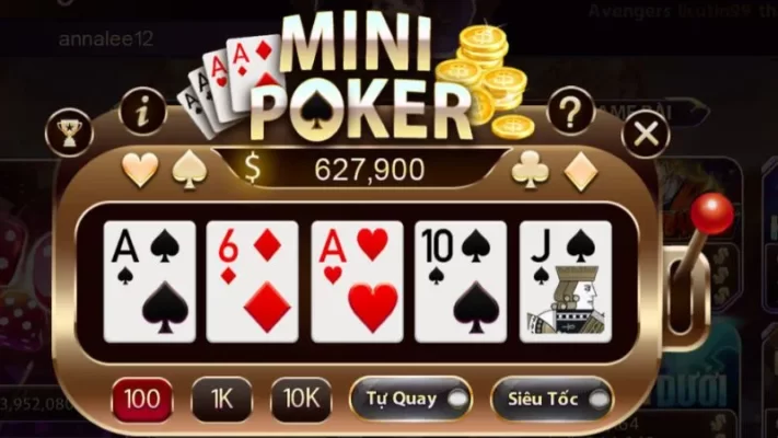 Cách quay mini poker tại Gem win